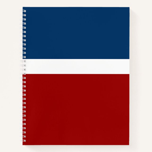 Carnet Style de bloc de couleur bleu blanc (Devant)