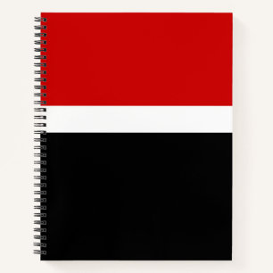 Carnet Style de bloc de couleur noir rouge