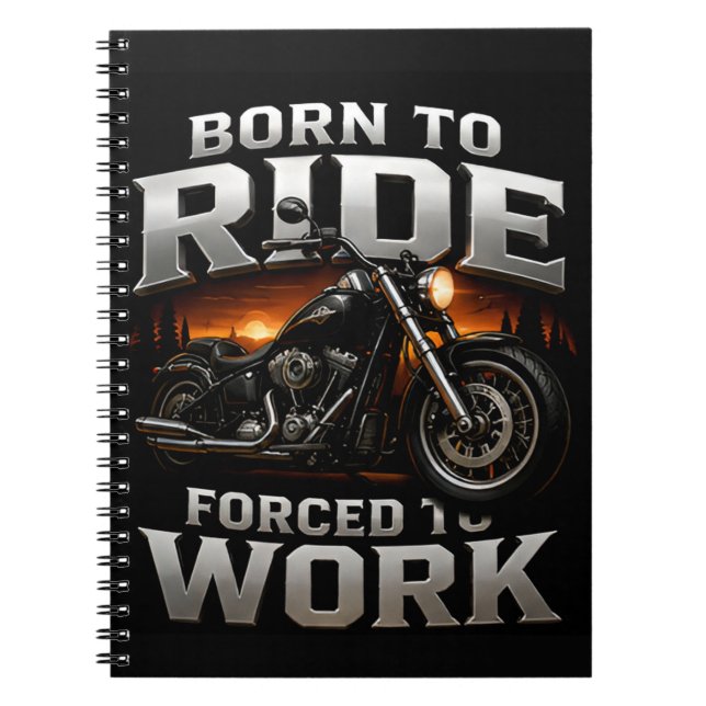 Carnet 🏍️ Style de crâne de motard chromé pour les motar (Devant)
