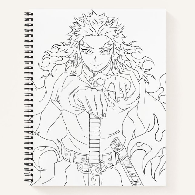 Carnet style de manga inspiré de Rengoku (Devant)