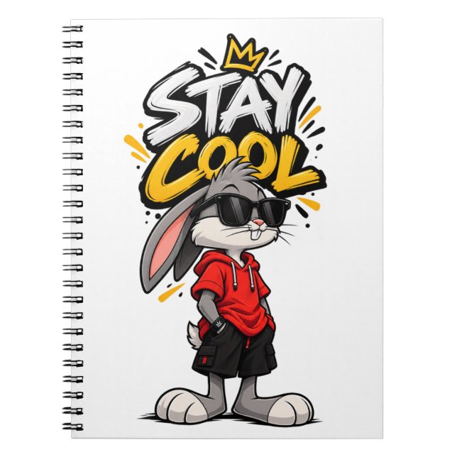 Carnet Style de rue lapin graphique Restez cool – Urba dr (Devant)