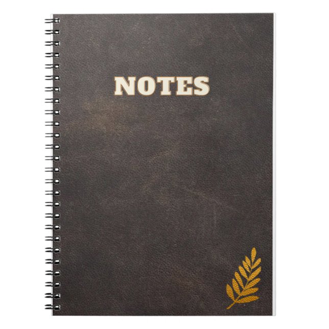 Carnet style marron foncé (Devant)