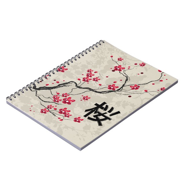 Carnet Style oriental Sakura Cherry Blossom Art (Côté gauche)