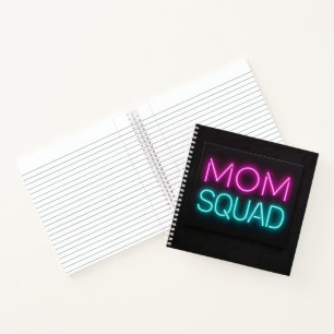 Carnet Style rétro ‘Mom Squad’ néon rose et turquoise
