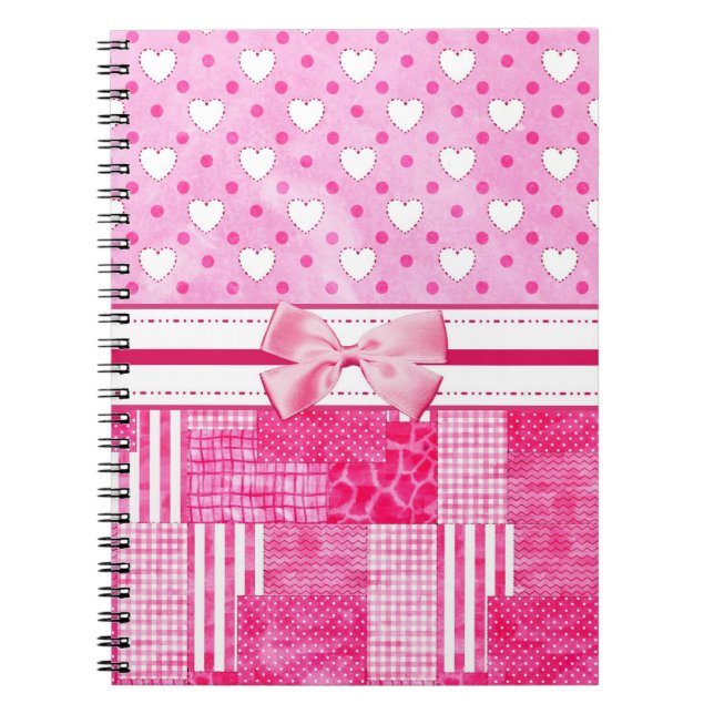 Carnet Style rose Girly d'album (Devant)