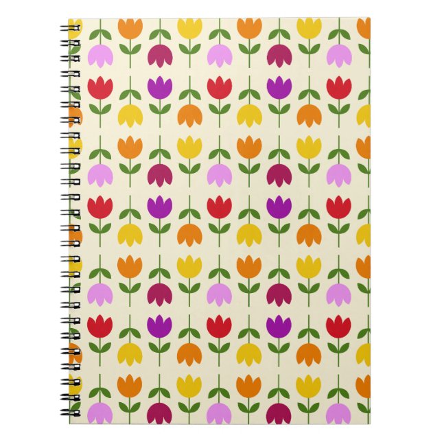 Carnet Style scandinave coloré sur Crm Flower Motif (Devant)