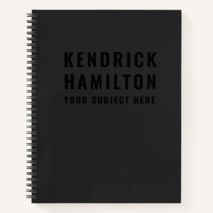 Carnet Style tendance Black Out moderne minimaliste simpl