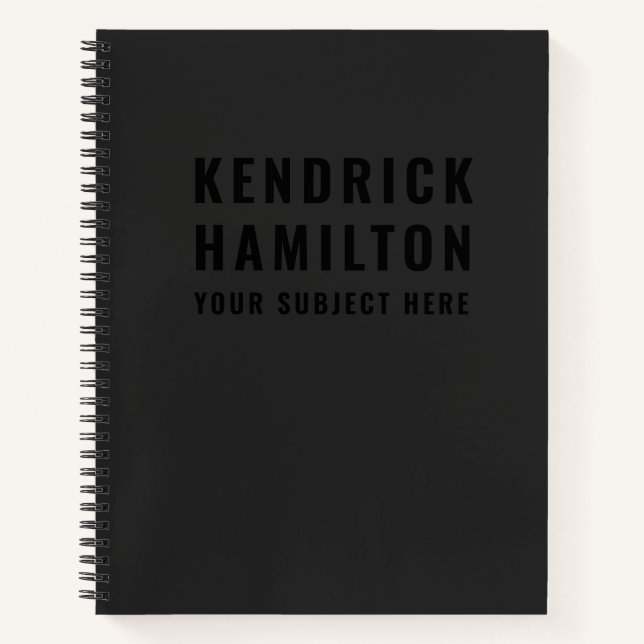 Carnet Style tendance Black Out moderne minimaliste simpl (Devant)