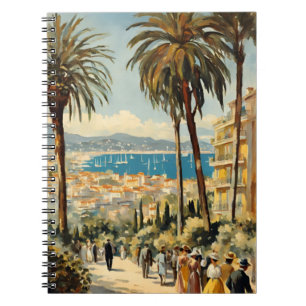 Carnet Style vintage Cannes Français Aquarelle