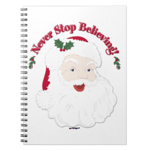 Carnet Style vintage Père Noël n'arrête jamais de croire