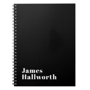 Carnet Stylish Editable Retro Modern Name (ou autre texte