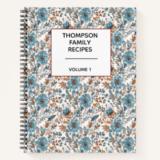 Carnet Stylish Floral Neutrals Personalized Recipe