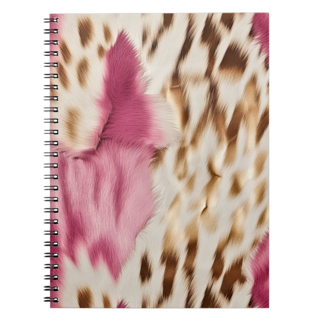 Carnet Stylish Girly Rose White Gold Zebra (Devant)