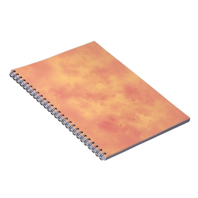 Carnet Stylish Storm cloud effect pattern Orange  (Côté Droit)