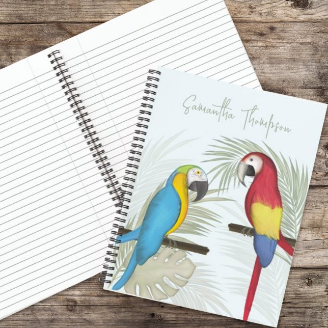 Carnet Stylish Tropical Birds Calligraphy tendance (Créateur téléchargé)