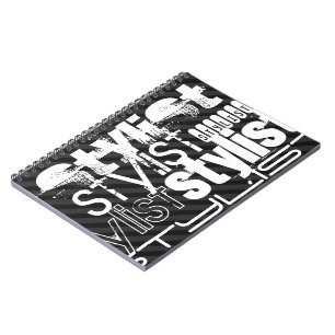 Carnet Styliste ; Gris Noir & Foncé