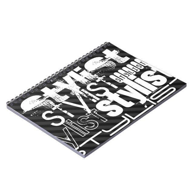 Carnet Styliste ; Gris Noir & Foncé (Côté gauche)