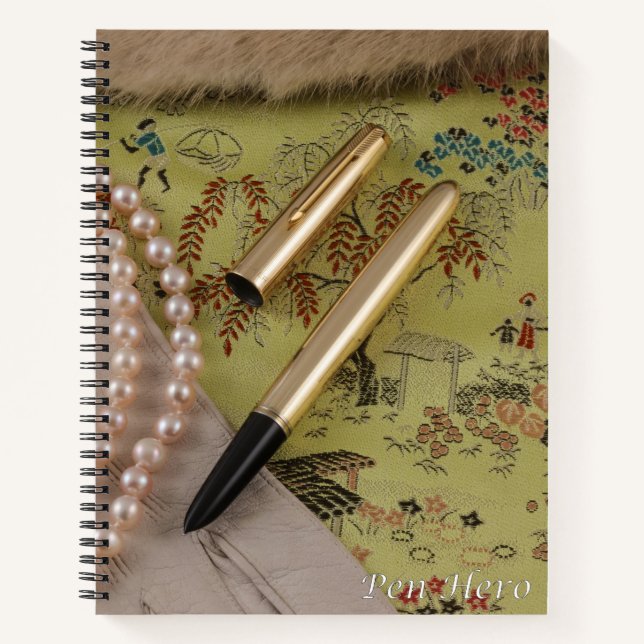 Carnet Stylo-fontaine Aérométrique à Demi Signet Parker 5 (Devant)