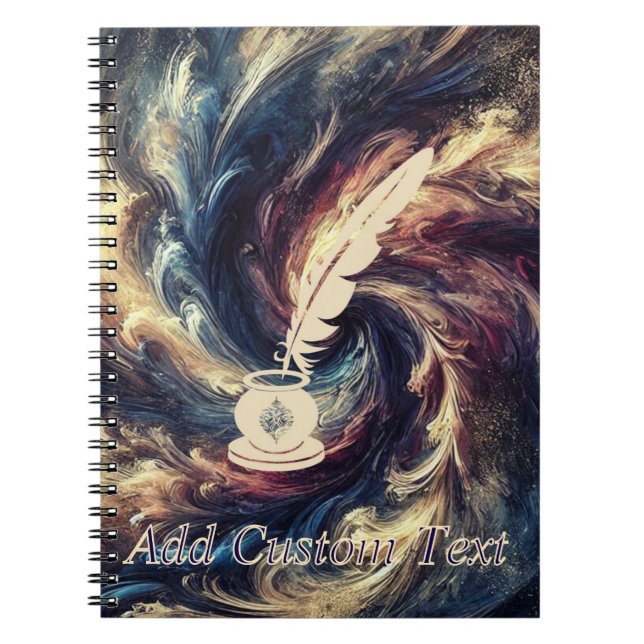 Carnet Stylo Quill Art Abstrait moderne (Devant)