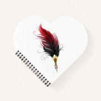 Stylo rouge en plumes avec nib or