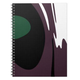 Carnet Submersion : Noir Abstrait, Blanc, Violet & Vert