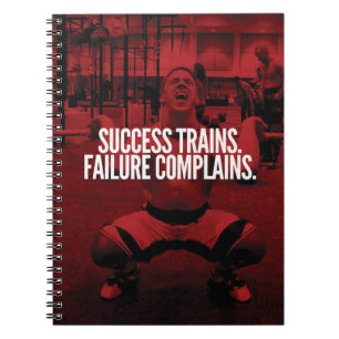 Carnet Succès Trains Échec Plains. Motivation du gymnase