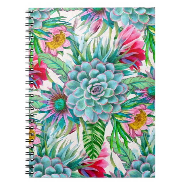 Carnet Succulent jardin tropical (Devant)