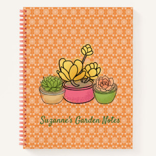Carnet Succulents de cactus pointillés