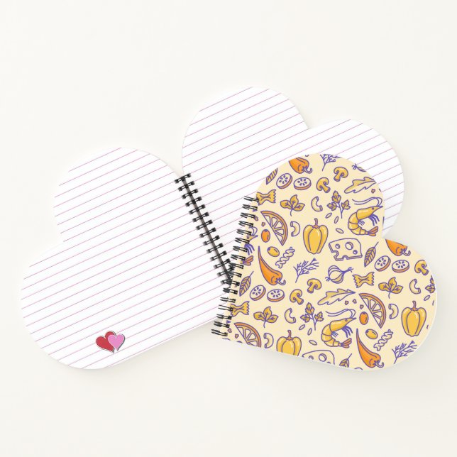 Carnet Sucre Et Légumes, Motif de fromage (Intérieur)