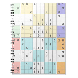Carnet sudoku pastel