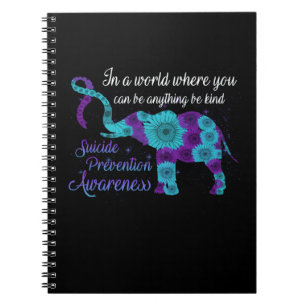 Carnet Suicide prevention Awareness Sunflower Elephant