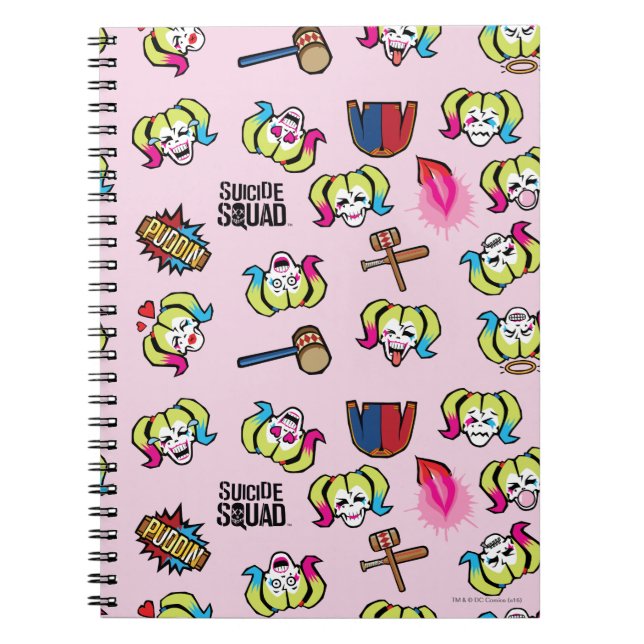 Carnet Suicide Squad | Harley Quinn Emoji Pattern (Devant)