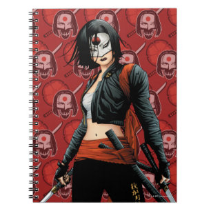Carnet Suicide Squad Katana Comic Book Art