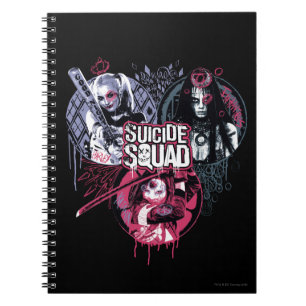 Carnet Suicide Squad Squad Girls Graffiti Badges