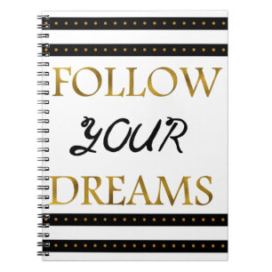 Carnet Suivez vos rêves inspirés