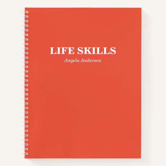 Carnet Sujet de l'école Orange personnalisée Spiral (Devant)