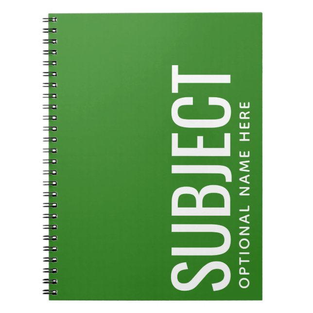 Carnet Sujet personnalisé - Code couleur de votre semestr (Devant)