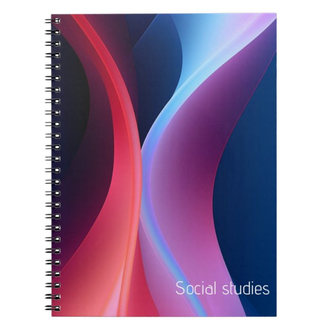 Carnet Sujets abstraits bleu foncé violet (Devant)