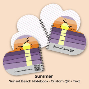Carnet Summer Beach Sunset Événement Tagline personnalisé