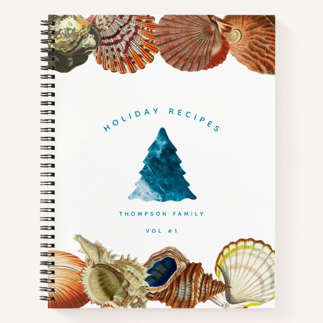 Carnet Summer Christmas Beach Seashell Recettes de vacanc (Devant)