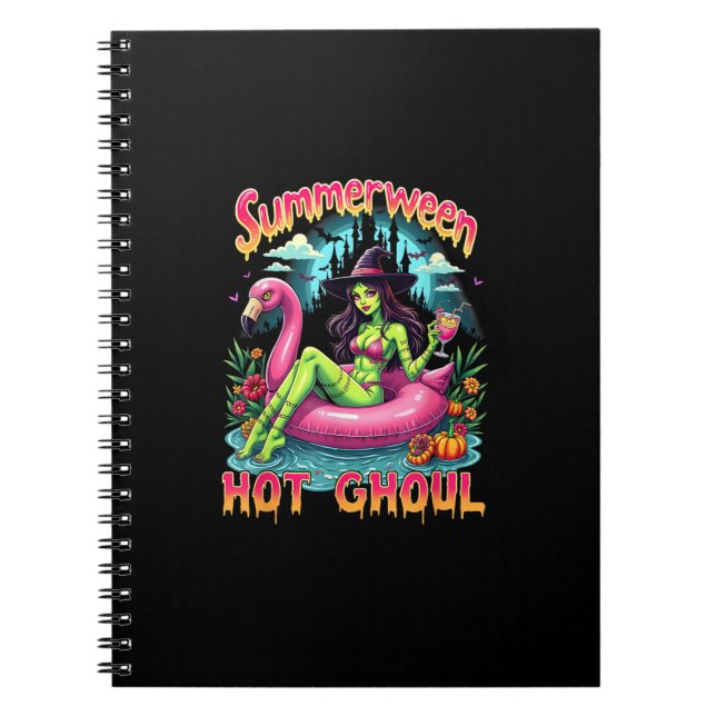 Carnet Summerween Witch Vibes Vacation Halloween Funny Pa (Devant)
