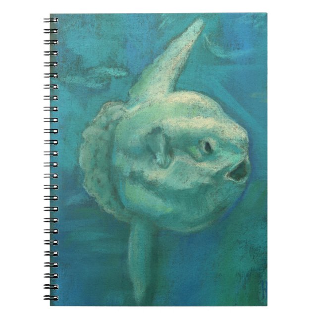 Carnet Sun Fish, Mola Mola Ocean Underwater Animaux Art (Devant)