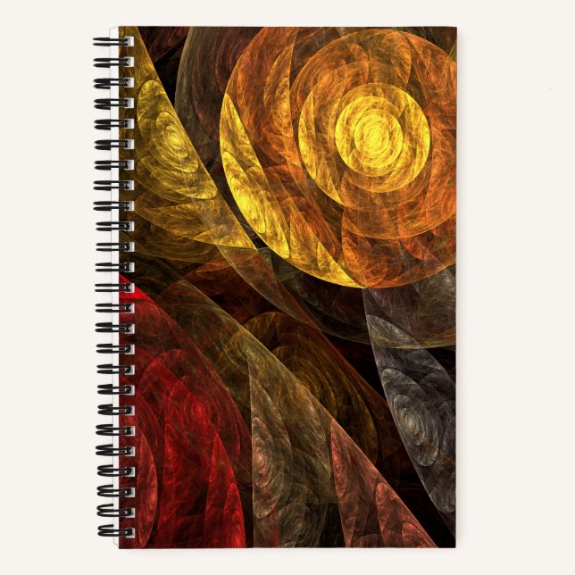 Carnet Sun Flower Floral Moderne Art Motif Abstrait (Recto)