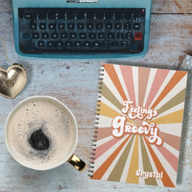 Carnet Sunburst Rainbow Retro Hippie 60s Se sentir Super (Créateur téléchargé)