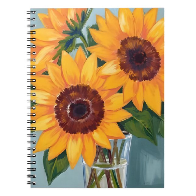 Carnet Sunflower Bouquet | Yellow Watercolor Floral (Devant)