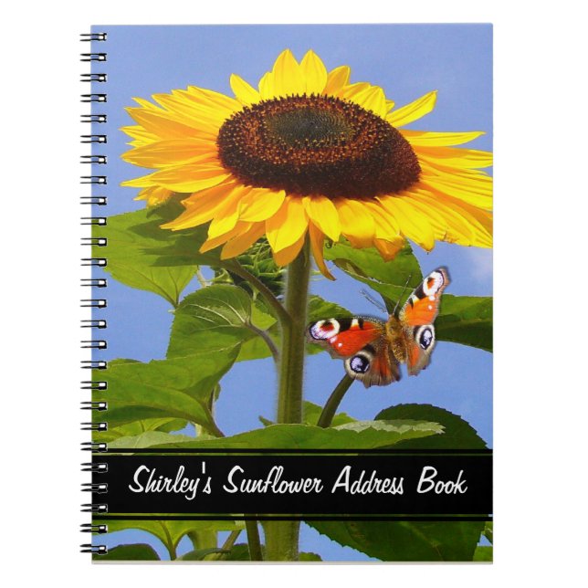 Carnet Sunflower & Butfly ~ Note Book (Devant)