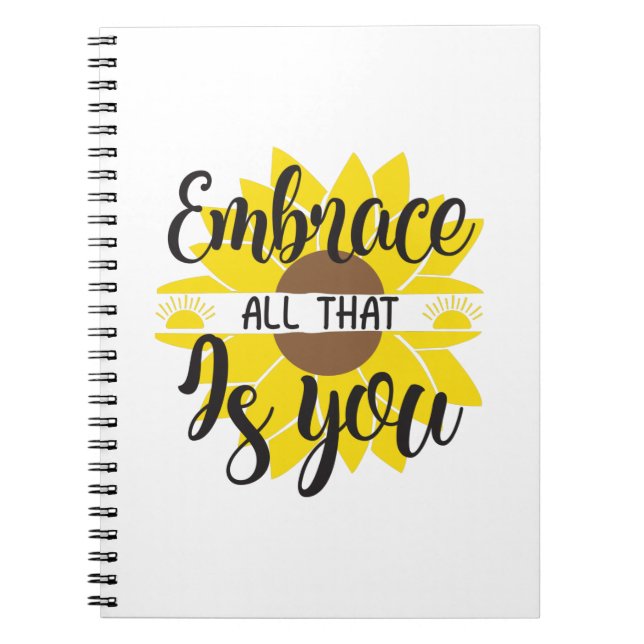 Carnet Sunflower Lover | Embrace All That As You (Devant)