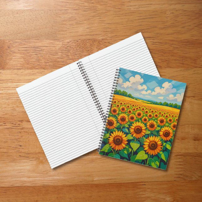 Carnet Sunflowers Notebook (Notebook with sunflowers)
