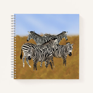Carnet Sunny Serengeti Zebra Safari Wildlife