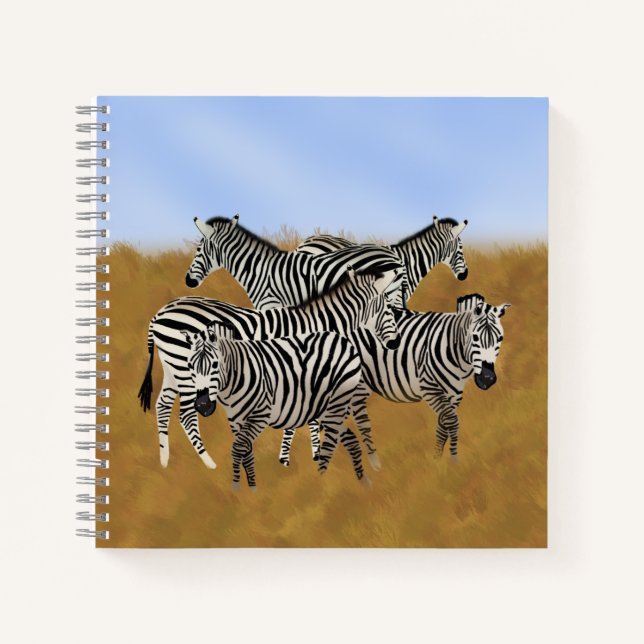 Carnet Sunny Serengeti Zebra | Safari Wildlife (Devant)